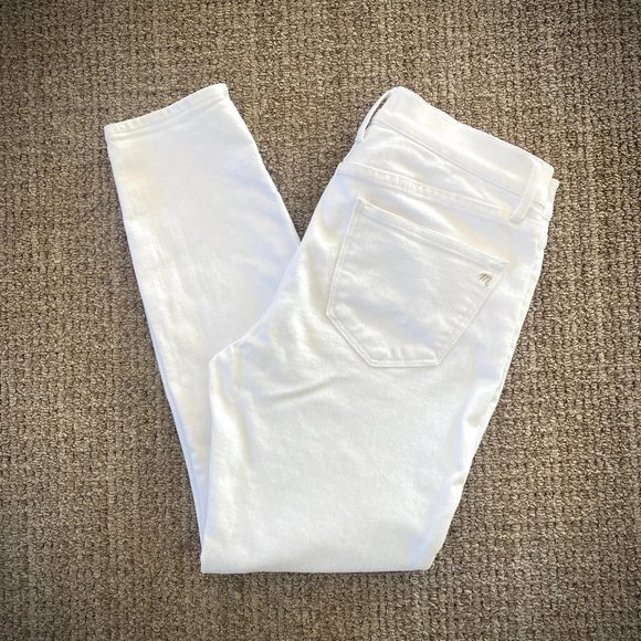 Madewell Skinny Skinny Crop Zip Jeans in Pure White - 28 - Picture 6 of 10